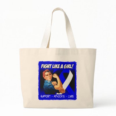 ALS Disease Rosie Riveter - Fight Like a Girl Tote Bag by MissionWeCanDoIt