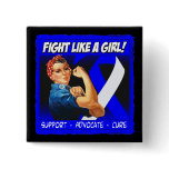 ALS Disease Rosie Riveter - Fight Like a Girl Pins