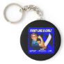 ALS Disease Rosie Riveter - Fight Like a Girl Keychain