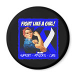 ALS Disease Rosie Riveter - Fight Like a Girl Fridge Magnets
