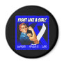ALS Disease Rosie Riveter - Fight Like a Girl Fridge Magnets