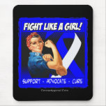 ALS Disease Rosie Riveter - Fight Like a Girl Mousepads