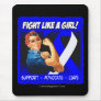 ALS Disease Rosie Riveter - Fight Like a Girl Mousepads
