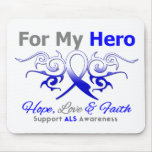 ALS Disease Tribal Ribbon Hero mousepads