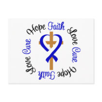 ALS Faith Hope Love Cross Post Card