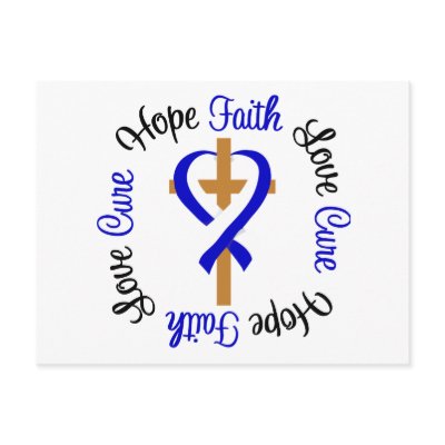ALS Faith Hope Love Cross Post Card by giftsforawareness