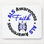 ALS Faith Scripted Butterfly Mouse Pads