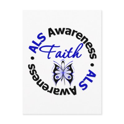 ALS Faith Scripted Butterfly Postcard by giftsforawareness