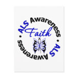 ALS Faith Scripted Butterfly postcards