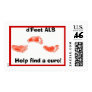 als feet, Help find a cure!,   d'Feet ALS Postage Stamps