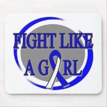 ALS Fight Like A Girl Circular Mouse Pads