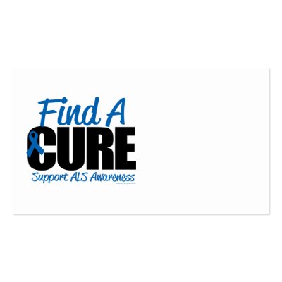 ALS Find A Cure Business Card Template by fightcancertees