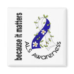 ALS Flower Ribbon 3 Magnet