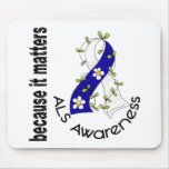 ALS Flower Ribbon 3 Mouse Pad