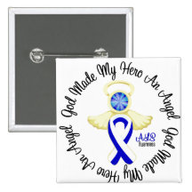 ALS God Made My Hero An Angel Pinback Buttons