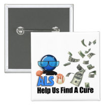 help, als, awareness, hope, love, education, funds, men, women, Button with custom graphic design