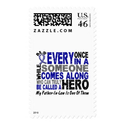 ALS Hero Comes Along 1 Father-In-Law Stamps by awarenessgifts