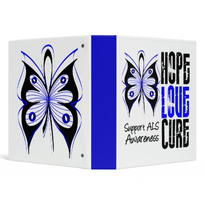 ALS Hope Love Cure Grunge Binder by giftsforawareness