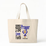 ALS Hope Love Faith Prayer Cross Canvas Bag