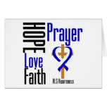 ALS Hope Love Faith Prayer Cross Card