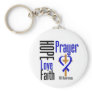 ALS Hope Love Faith Prayer Cross Keychain