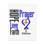 ALS Hope Love Faith Prayer Cross Postcard