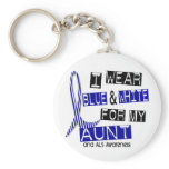 ALS I Wear Blue And White For My Aunt 37 Key Chains