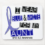 ALS I Wear Blue And White For My Aunt 37 Mouse Pads