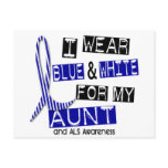 ALS I Wear Blue And White For My Aunt 37 Postcard