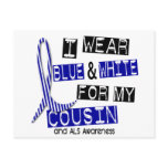 ALS I Wear Blue And White For My Cousin 37 Post Card