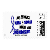 ALS I Wear Blue And White For My Father-In-Law 37 Postage Stamps