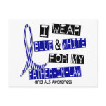 ALS I Wear Blue And White For My Father-In-Law 37 Postcard