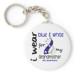 ALS I Wear Blue and White For My Grandmother 43 Key Chains