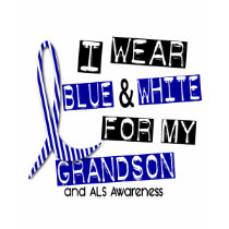 ALS I Wear Blue And White For My Grandson 37 t-shirts