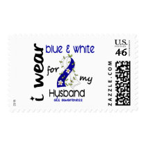 ALS I Wear Blue and White For My Husband 43 Postage Stamps
