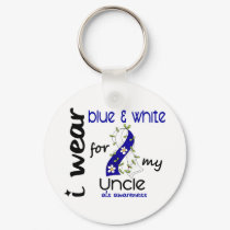 ALS I Wear Blue and White For My Uncle 43 keychains by awarenessgifts ALS I Wear Blue and White For My Uncle 43 keychains