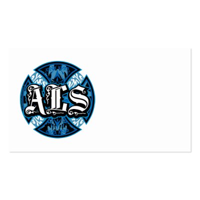 ALS Iron Cross Business Card Templates by fightcancertees