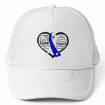 ALS Lou Gehrig's Disease Heart Ribbon Collage hats