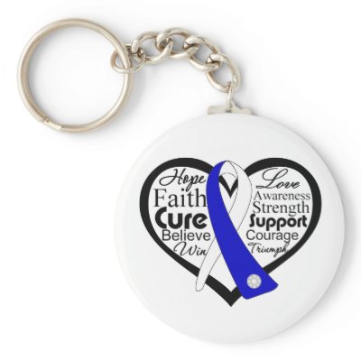 ALS Lou Gehrig's Disease Heart Ribbon Collage Keychains by diseaseapparel