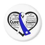 ALS Lou Gehrig's Disease Heart Ribbon Collage Refrigerator Magnet