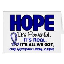 ALS Lou Gehrig's Disease HOPE 1 cards by awarenessgifts ALS Lou Gehrig's Disease HOPE 1 cards