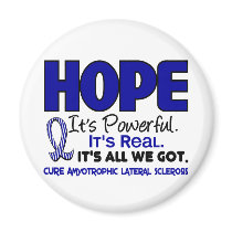 ALS Lou Gehrig's Disease HOPE 1 magnets by awarenessgifts ALS Lou Gehrig's Disease HOPE 1 magnets
