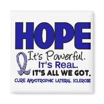 ALS Lou Gehrig's Disease HOPE 1 Fridge Magnets