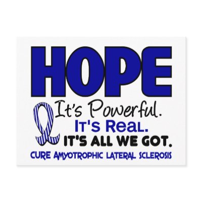 ALS Lou Gehrig's Disease HOPE 1 Postcards by awarenessgifts
