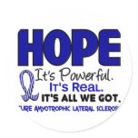 ALS Lou Gehrig's Disease HOPE 1 Sticker