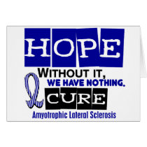 ALS Lou Gehrig's Disease HOPE 2 cards by awarenessgifts ALS Lou Gehrig's Disease HOPE 2 cards