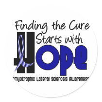 ALS Lou Gehrig's Disease HOPE 4 stickers by awarenessgifts ALS Lou Gehrig's Disease HOPE 4 stickers