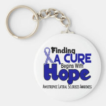 ALS Lou Gehrig's Disease HOPE 5 Key Chains