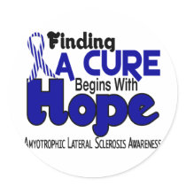 ALS Lou Gehrig's Disease HOPE 5 stickers by awarenessgifts ALS Lou Gehrig's Disease HOPE 5 stickers