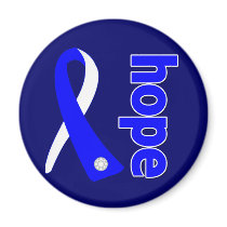 ALS Lou Gehrig's Disease HOPE Ribbon Fridge Magnets